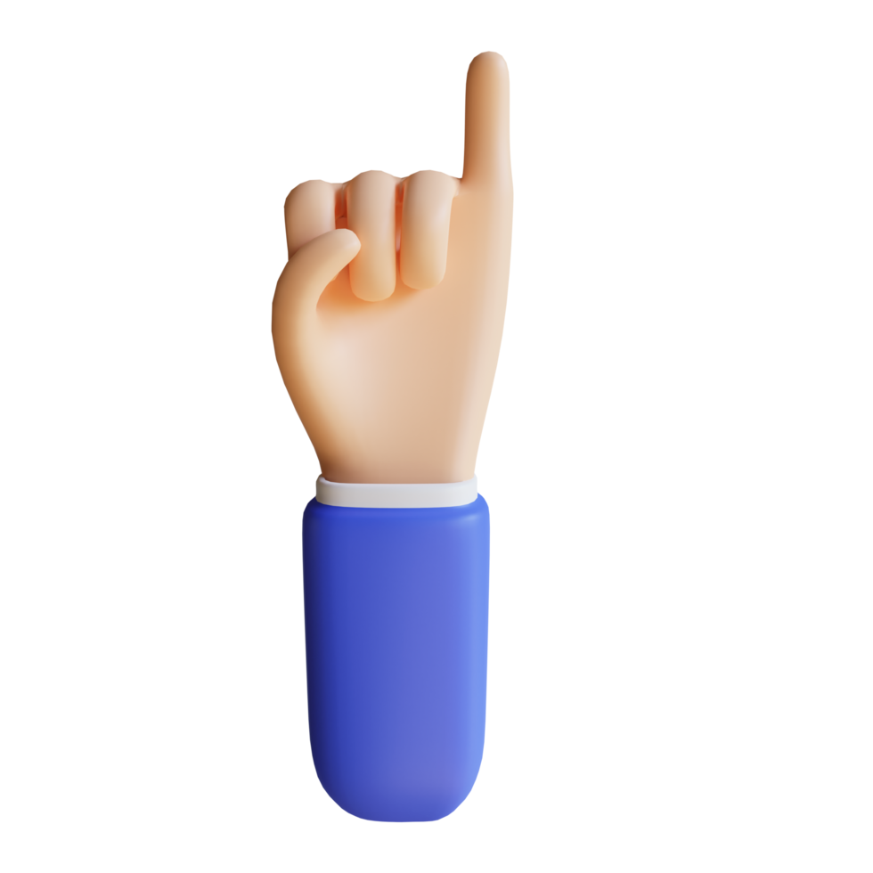 3D Promise Hand Gesture png