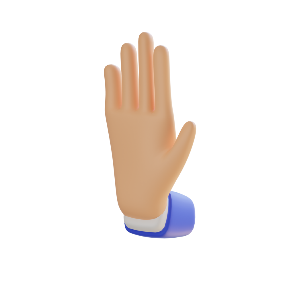 3D fem finger gest png