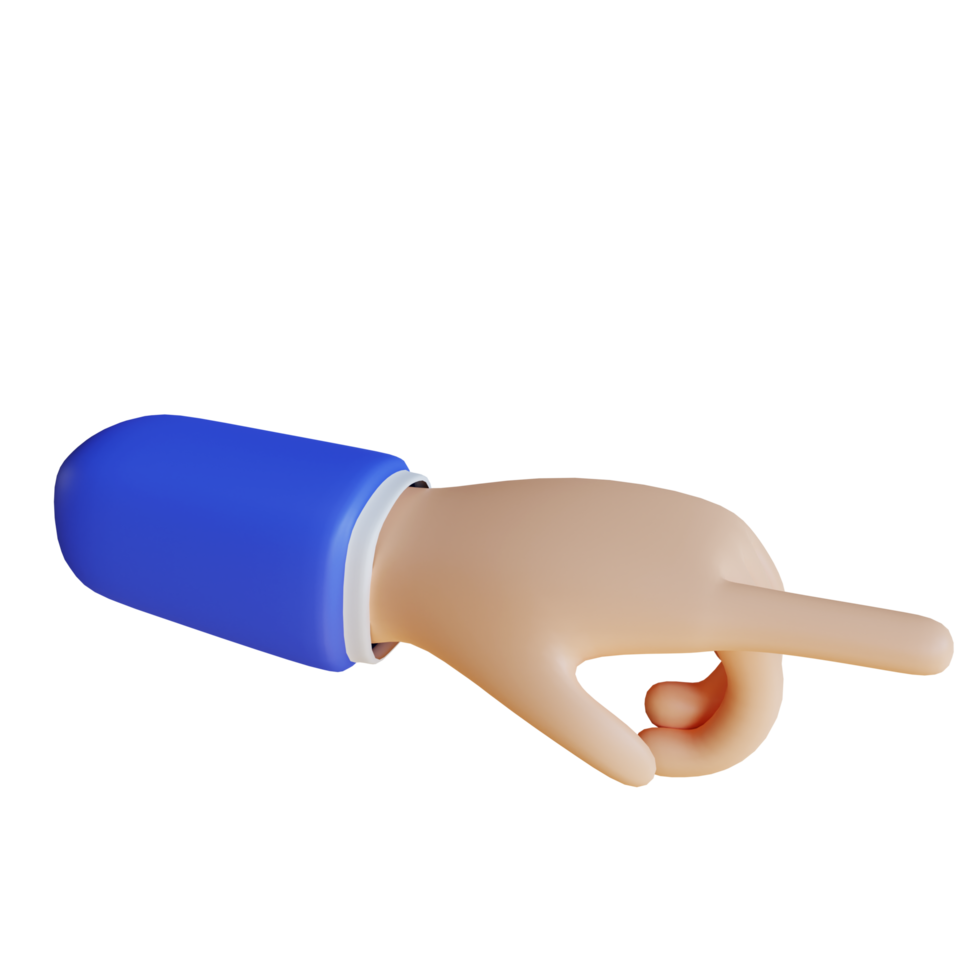 gesto de la mano derecha 3d png