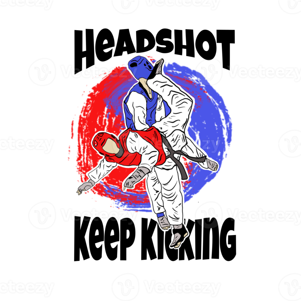 karate ilustración diseño moderno archivo png