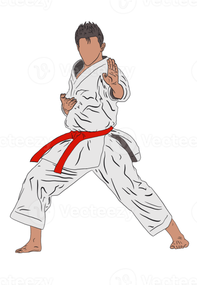 karate illustration modern design png file