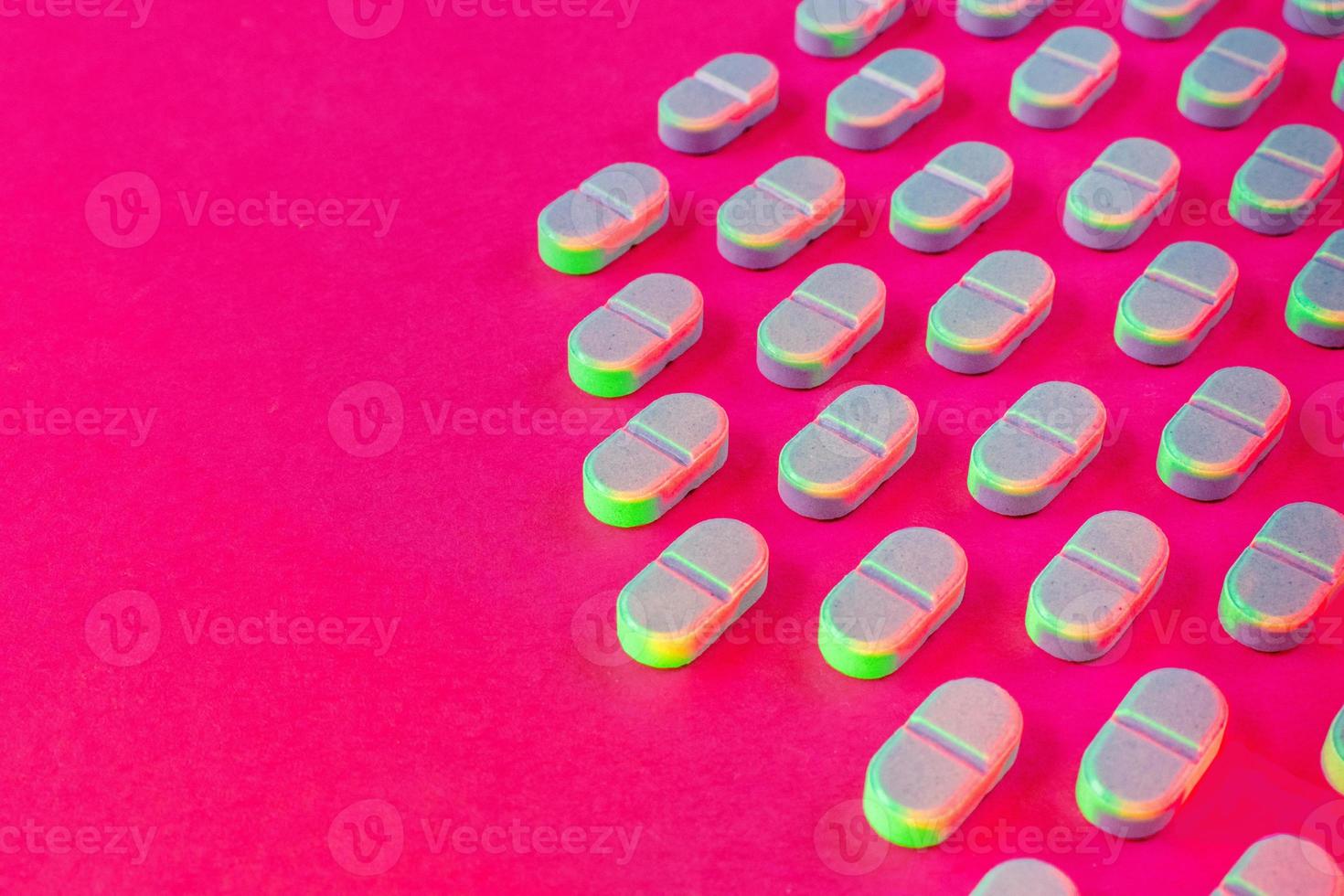 searching for the virus cure medical pills in pattern on vibrant background photo