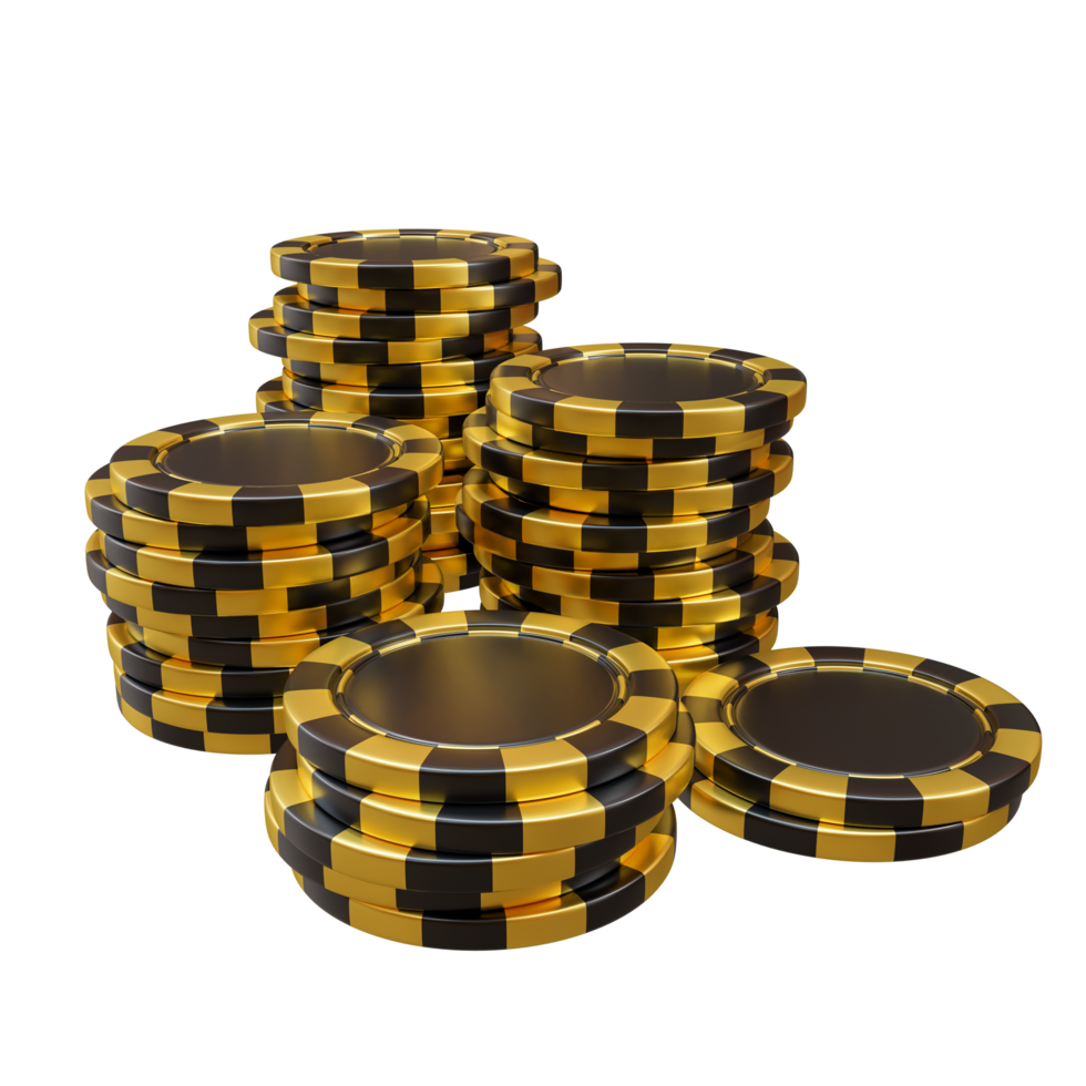 elementi di design 3d di composizione di fiches del casinò png