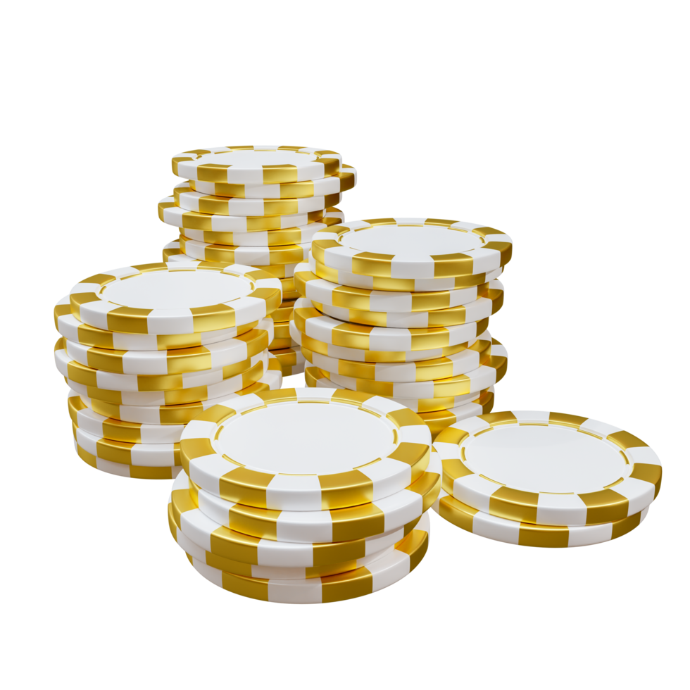 elementi di design 3d di composizione di fiches del casinò png