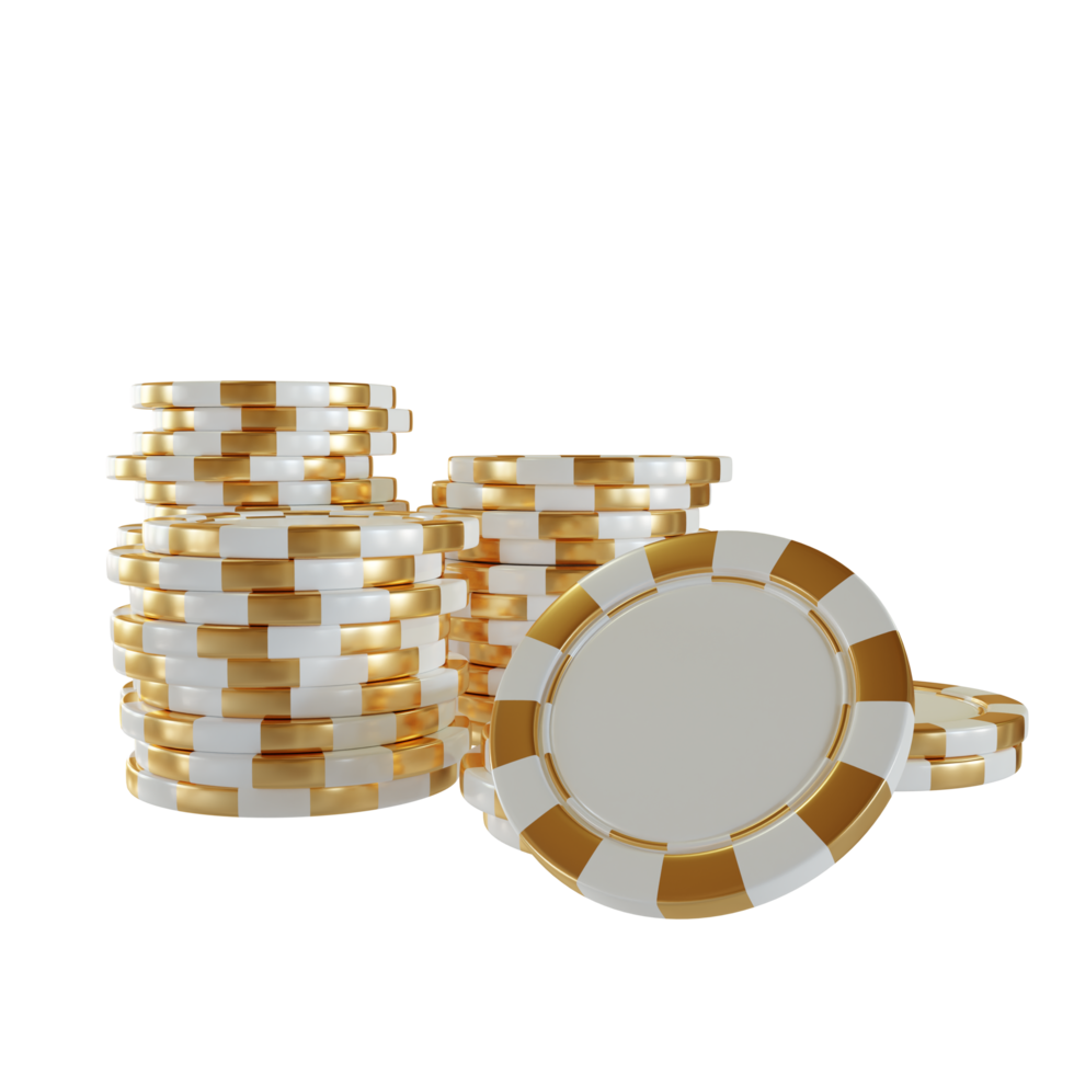 elementi di design 3d di composizione di fiches del casinò png