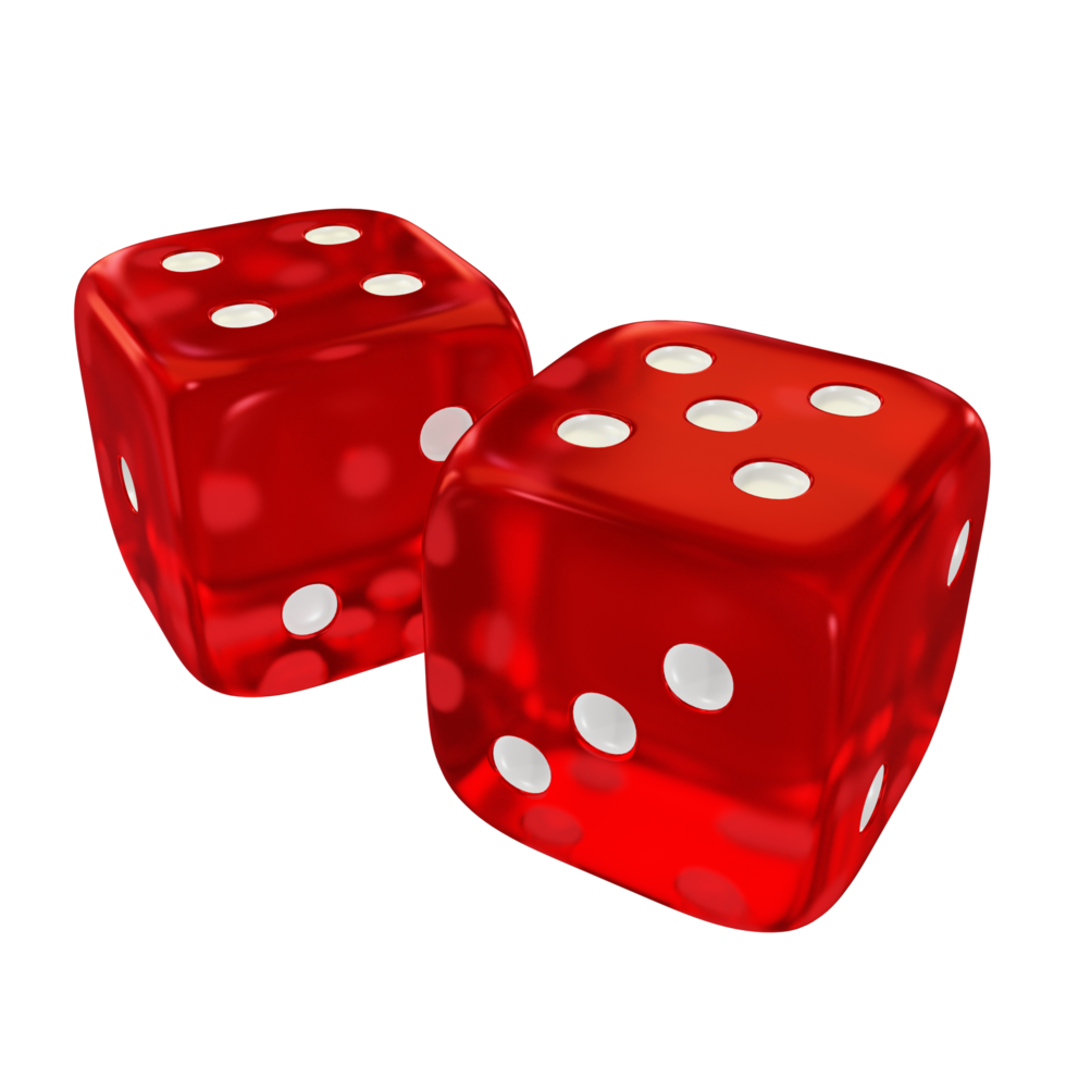 Casino Red Glass 3D Design Elements png