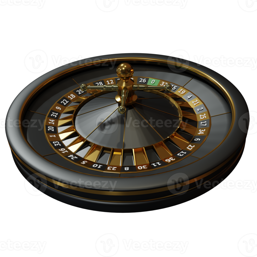 elementi di design 3d del casinò di roulette scura png