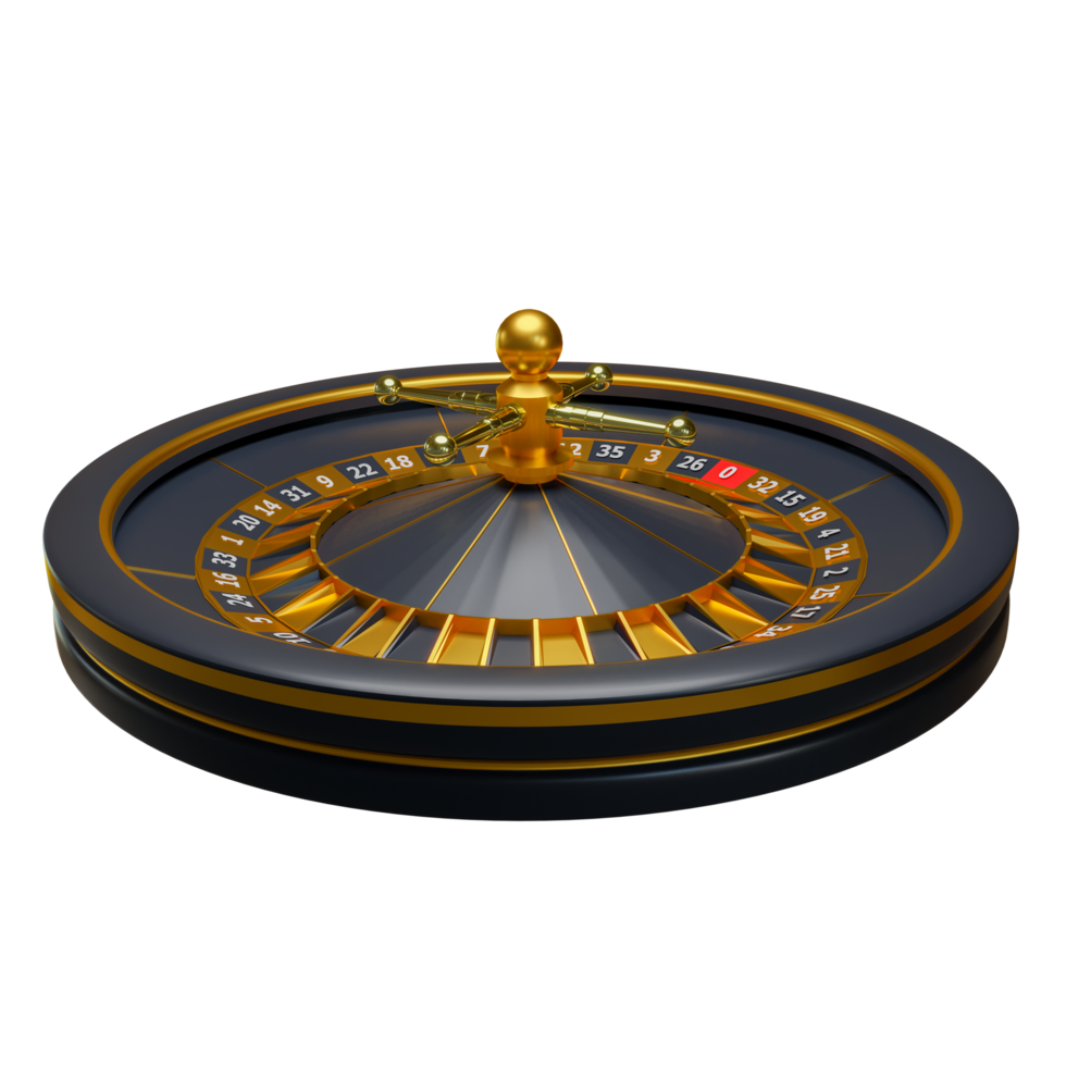 Black Gold Roulette Casino 3D Design Elements png