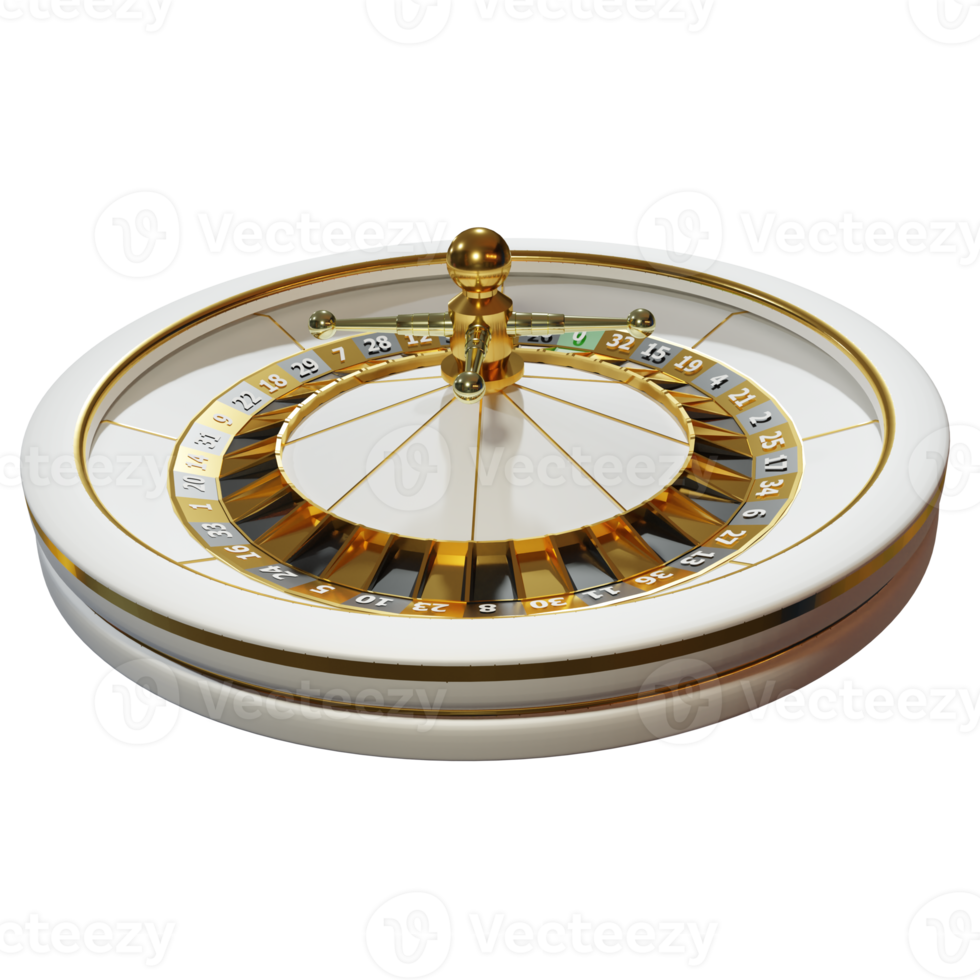 witte roulette casino 3D-ontwerpelementen png