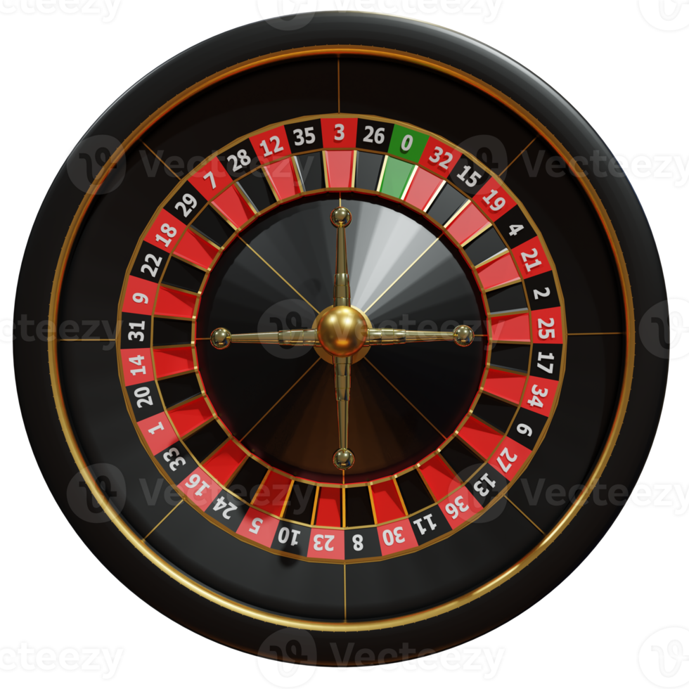 Dark  Roulette Casino 3D Design Elements png