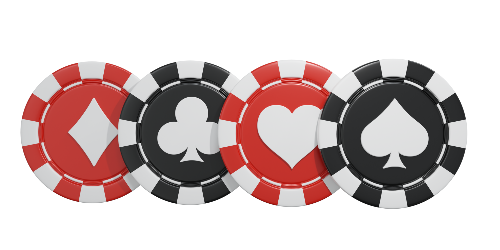 Casino Chip Composition 3D Design Elements png