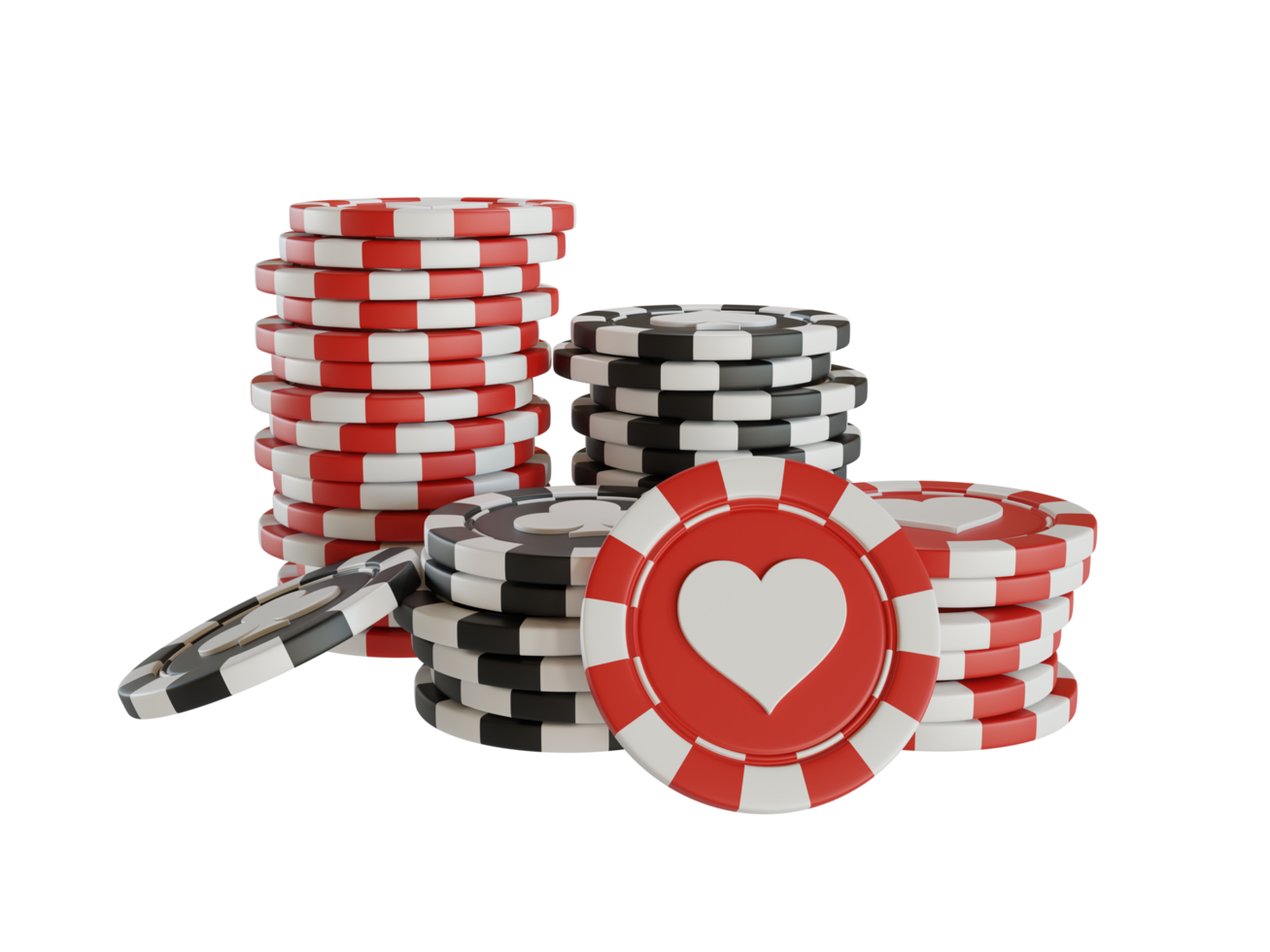 chip composizione elementi di design 3d del casinò png