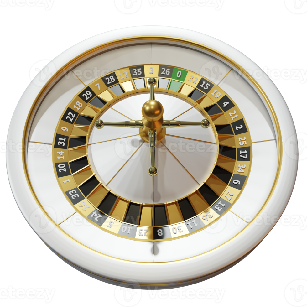 elementi di design 3d del casinò di roulette bianca png