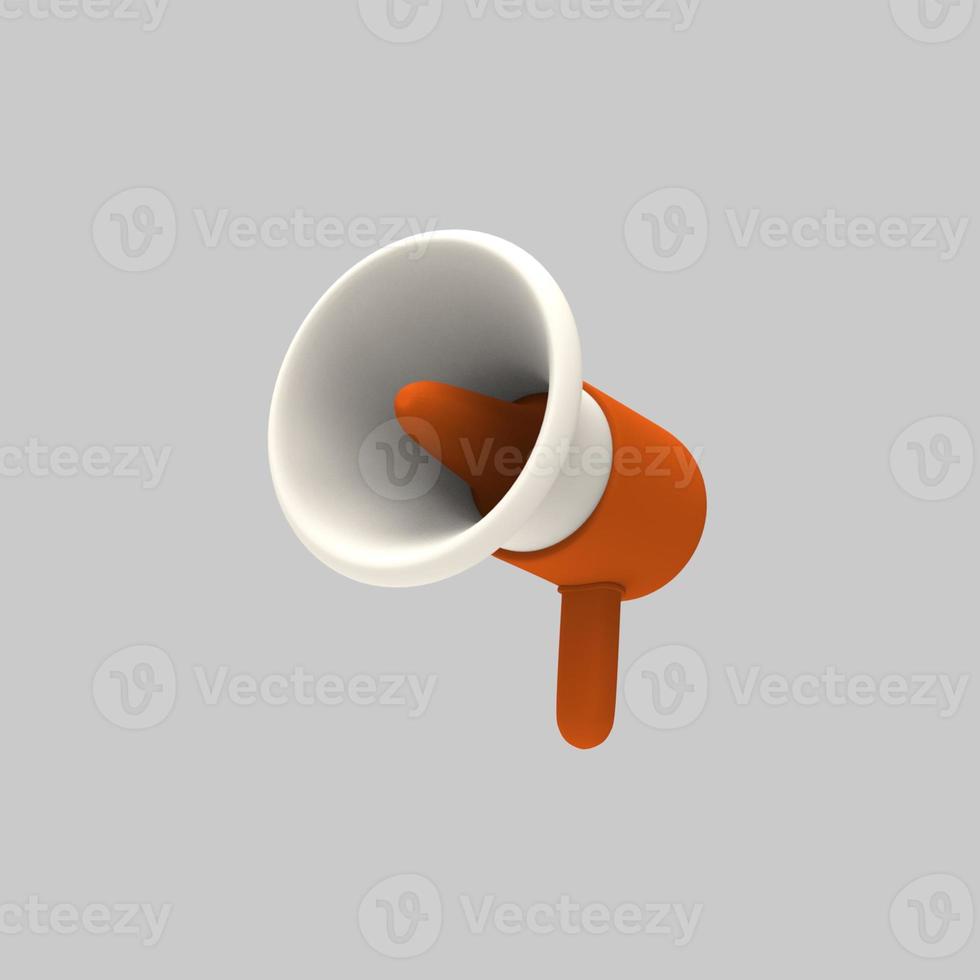 3D Megaphone Model Render photo