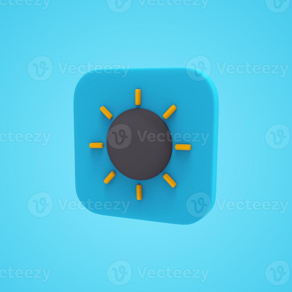 3D Brightness Icon Render photo