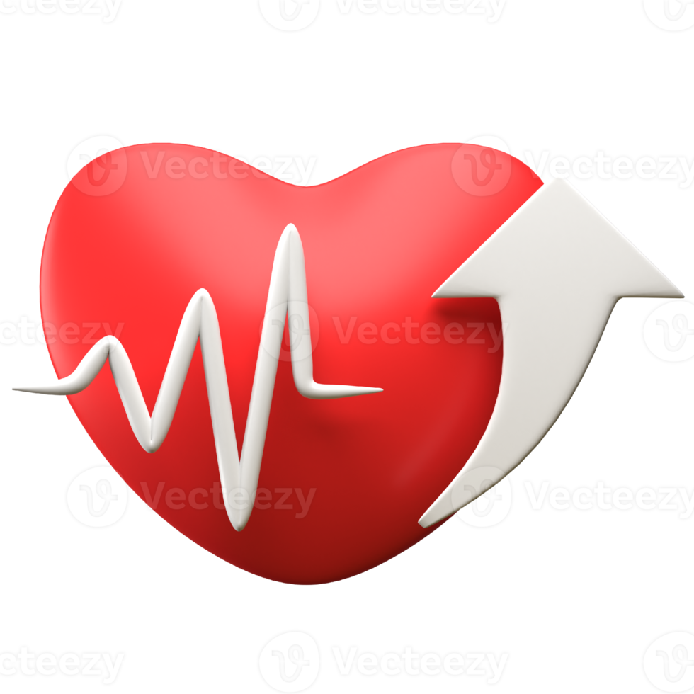 High Heart Rate 3d Illustration png