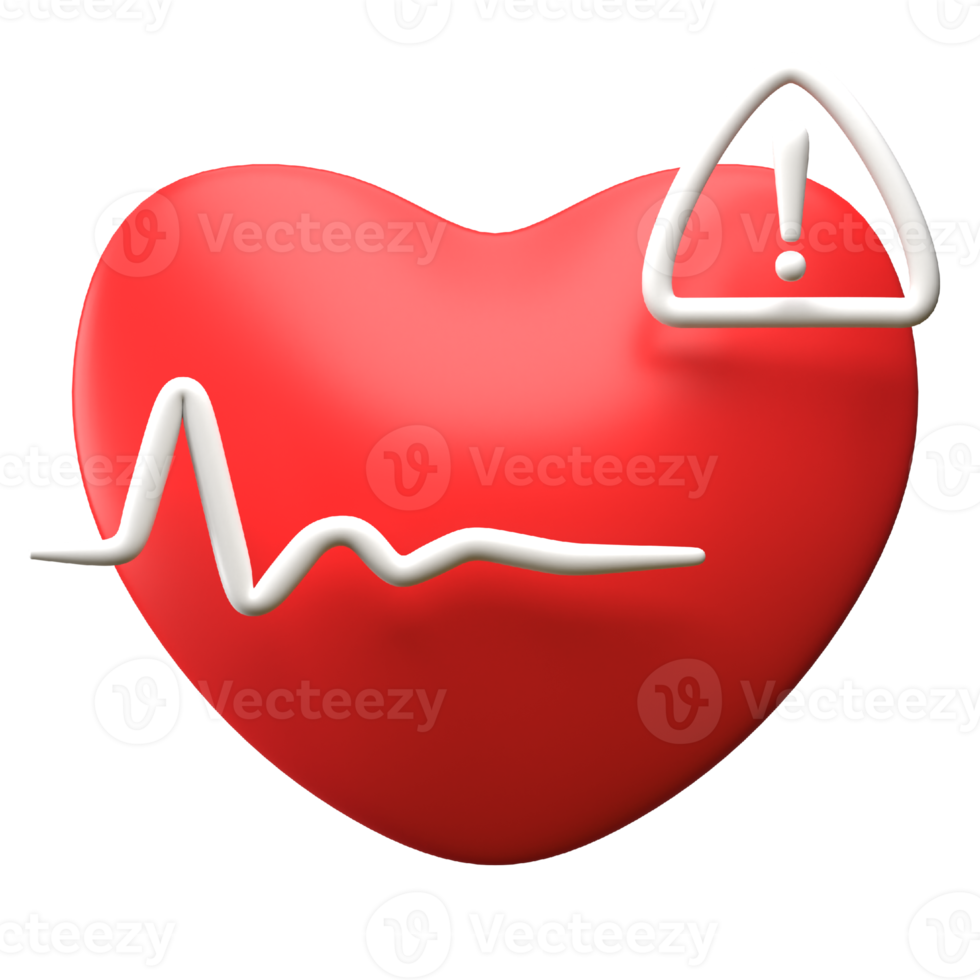 Heart Rate Alert 3d Illustration png