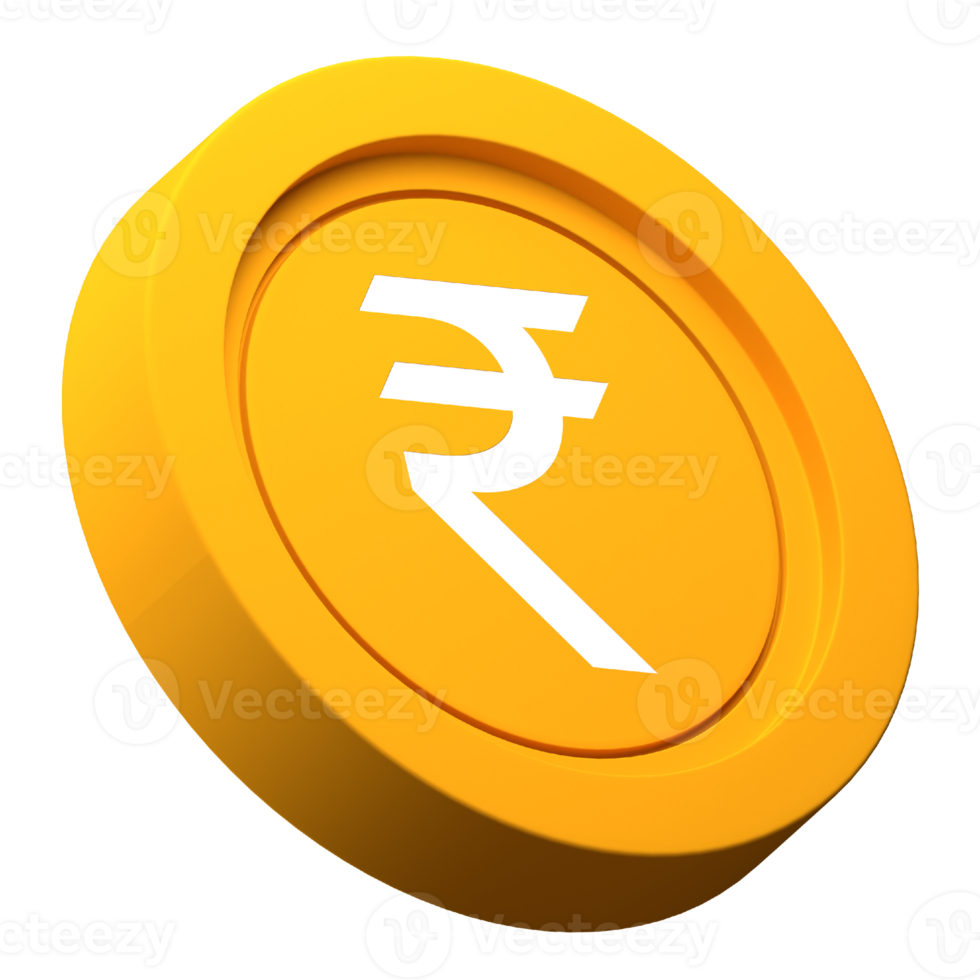 Rupee Coin 3d Icon for Finance or Business Illustration png