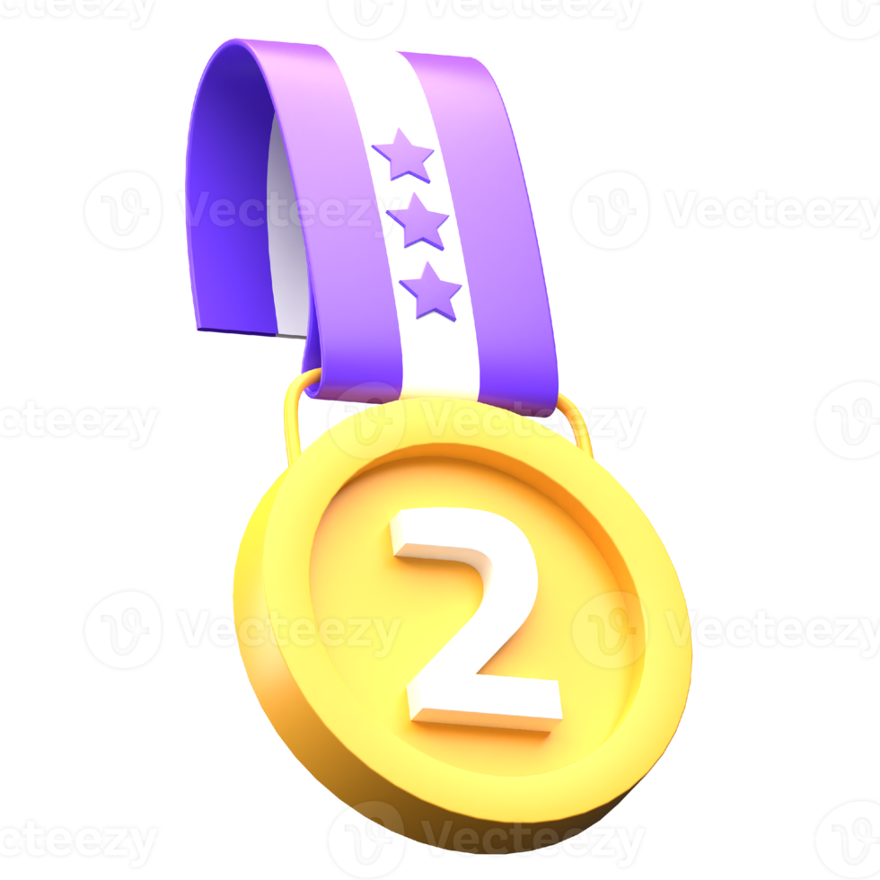 illustration d'icône de médaille 3d png