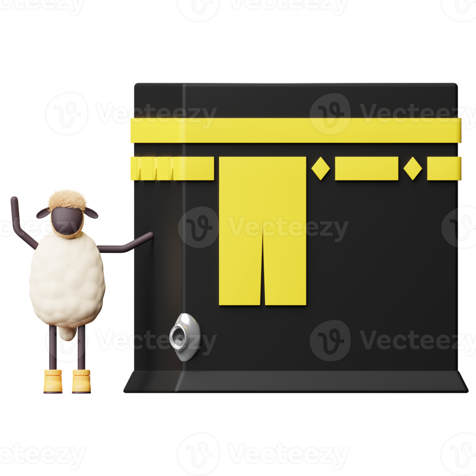 A Sheep Standing Near Kaaba png