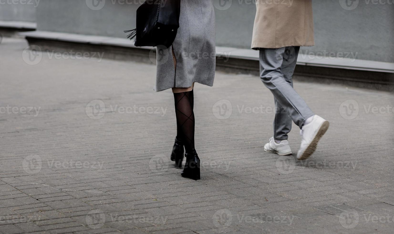 couple in love is walking a photo