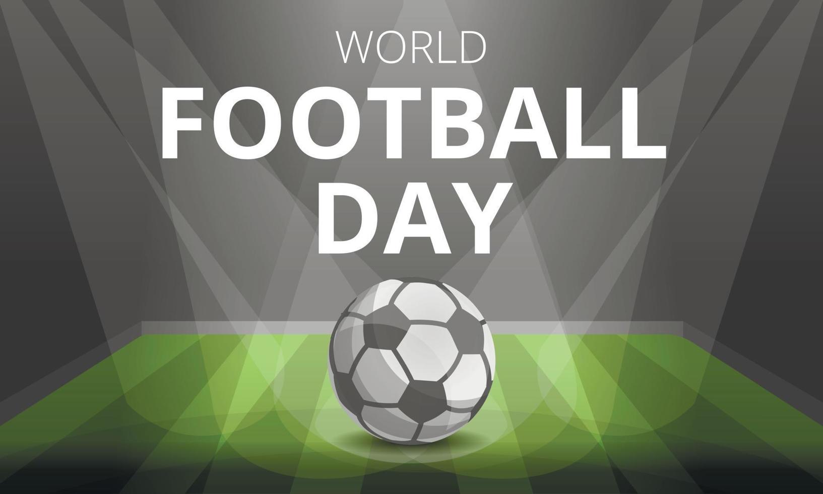 fondo de concepto de día de fútbol, estilo de dibujos animados vector