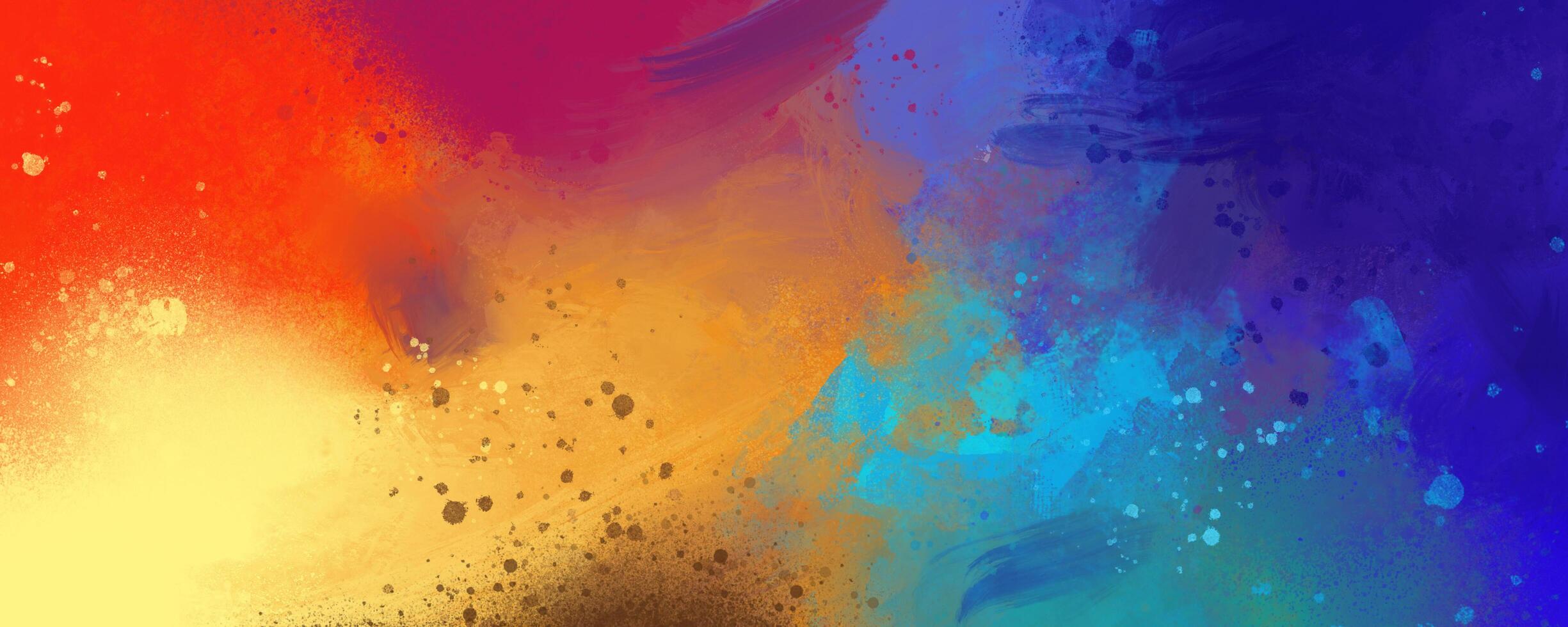 Abstract painting mixes many colors and textures for backgrounds and