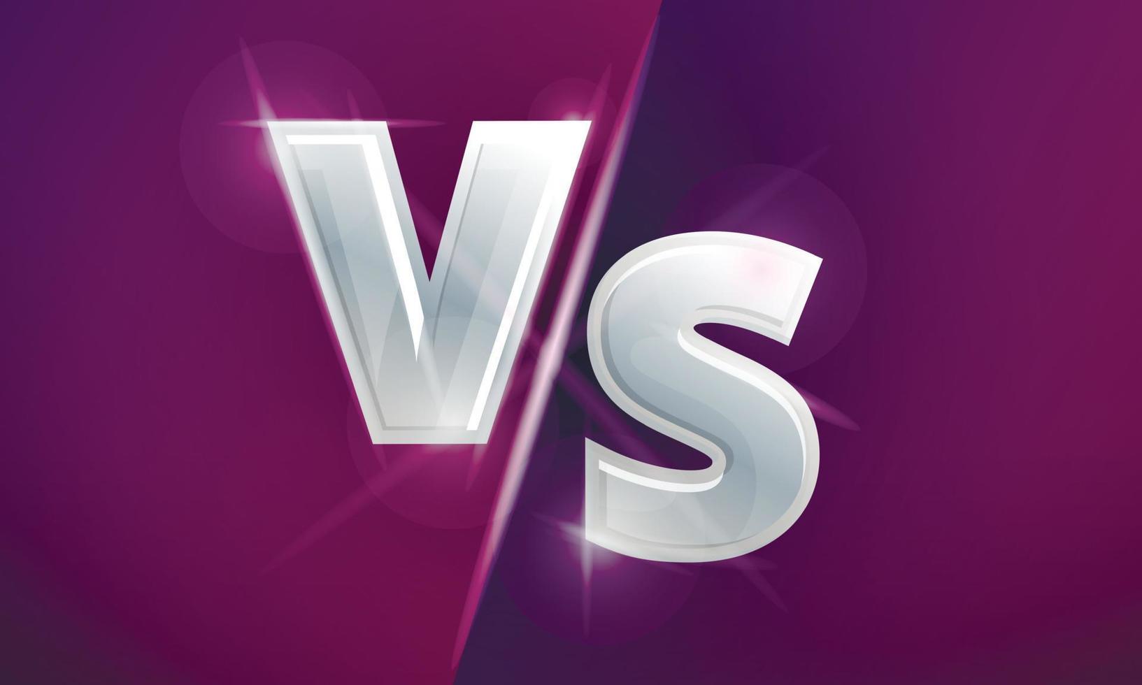 Versus concept banner, cartoon style vector