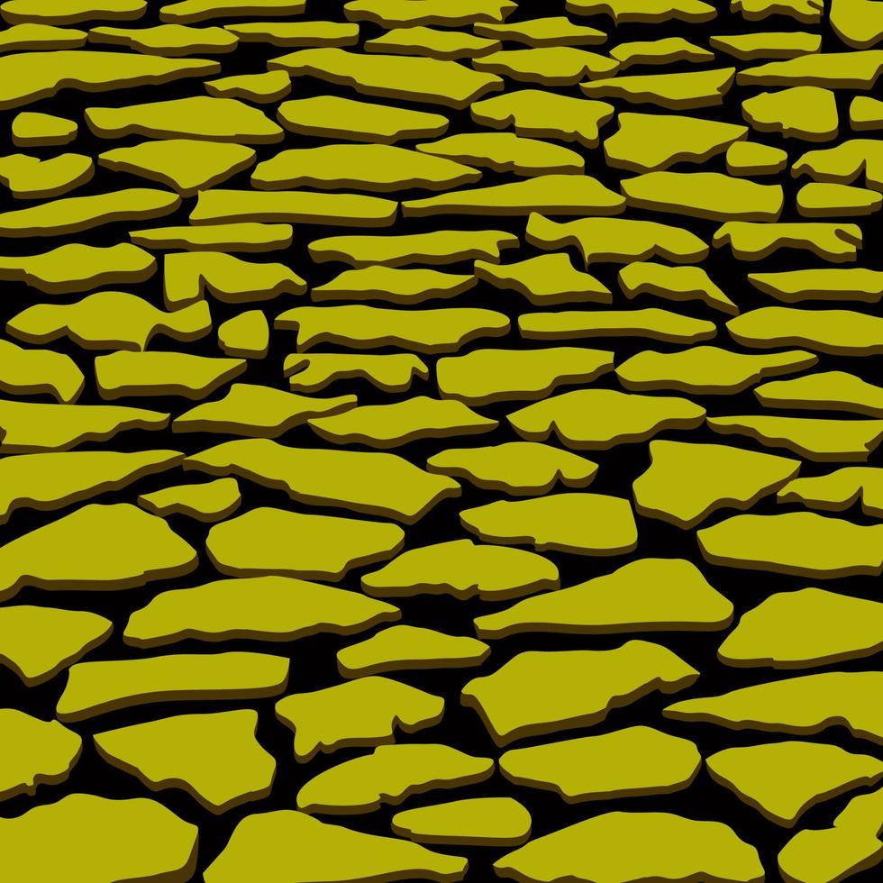 fondo amarillo con un patrón de tierra agrietada. vector