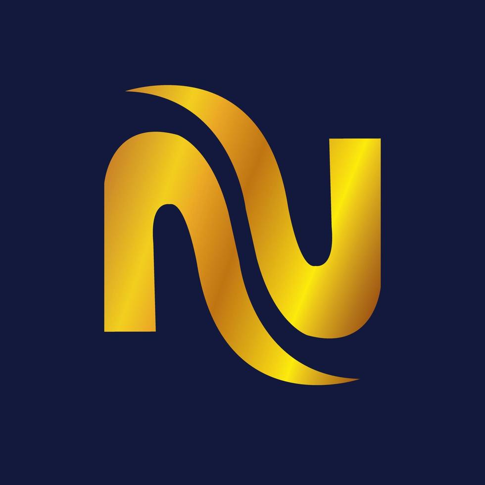 Logo letter N luxury for your company vector
