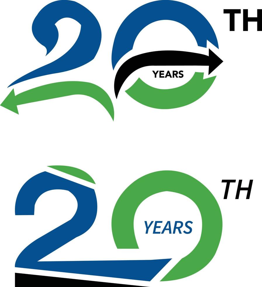 Vector 20 th logo for your company