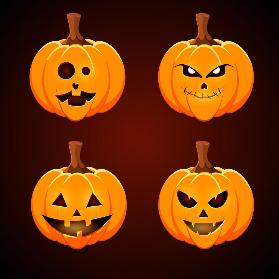 Illustration of vector graphic haloween creepy pumpkin. Haloween party sign vector cover illustration. Flat design cartoon concept. EPS10 format.