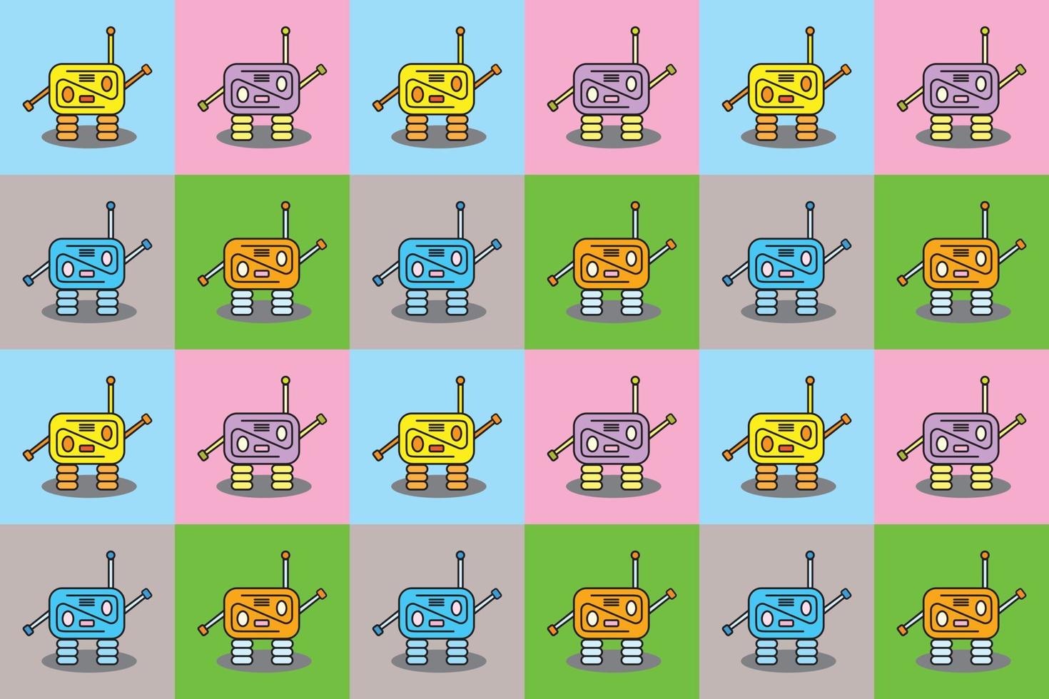 Print vector radiobot. seamless pattern background