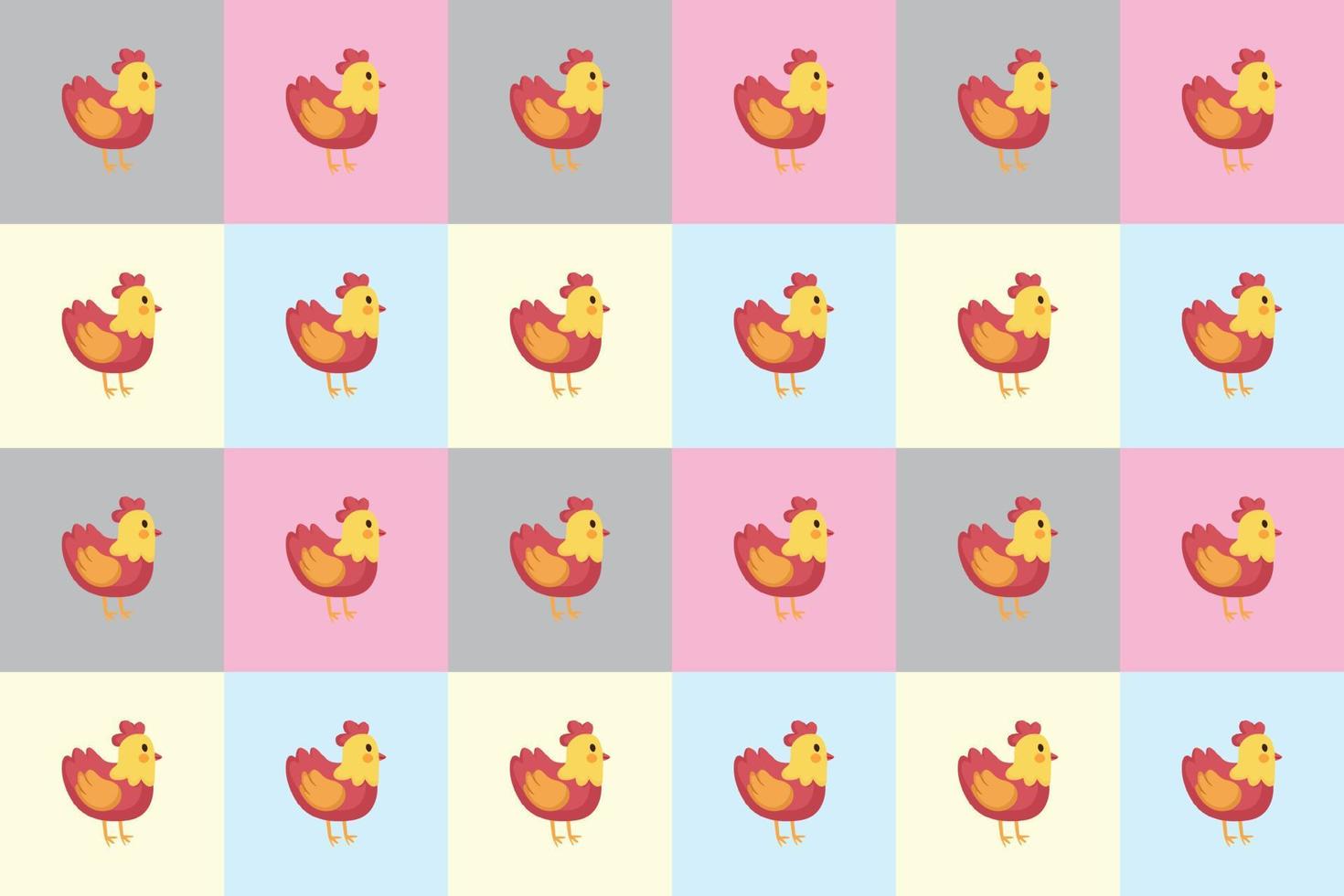 Print vector rooster seamless pattern background for fabric