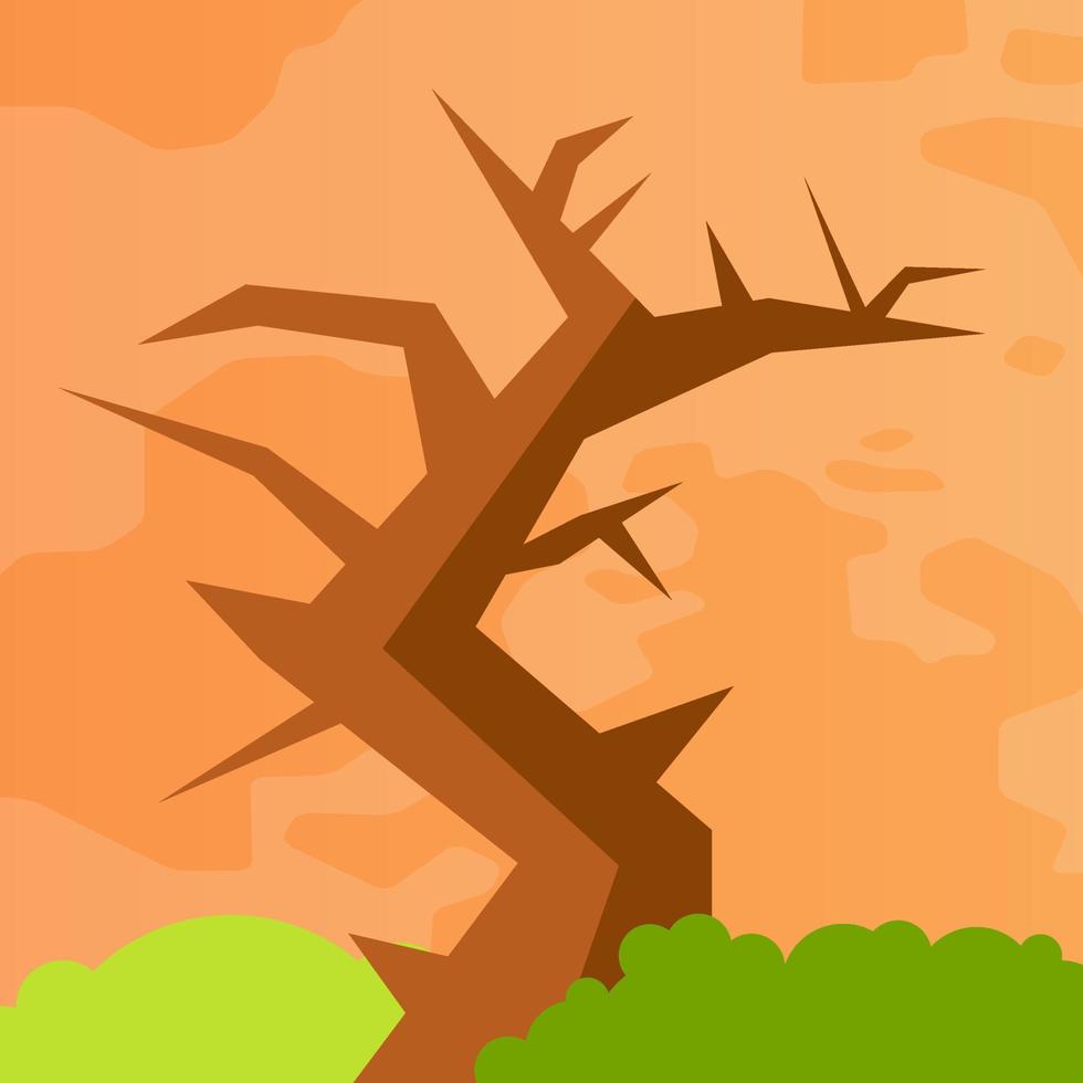 illustration design of a dry tree without leaves vector