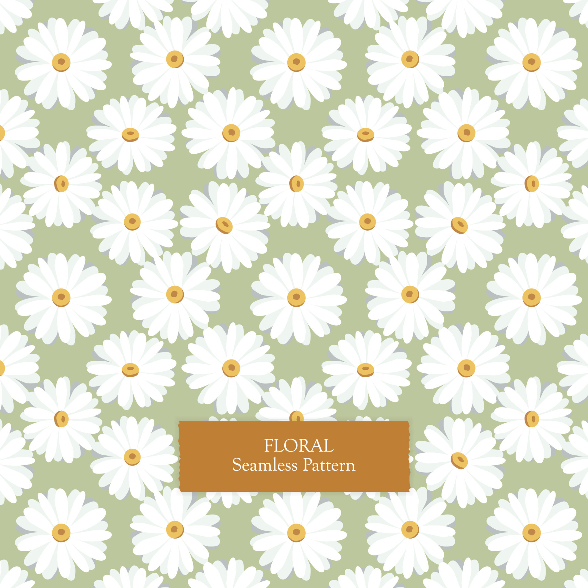 White daisies floral seamless pattern. Pastel color simple design. Fabric  style print and cards gift. Flower background decoration 8856344 Vector Art  at Vecteezy