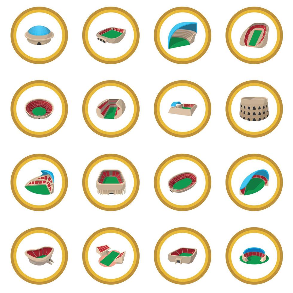 Stadium cartoon icon circle vector