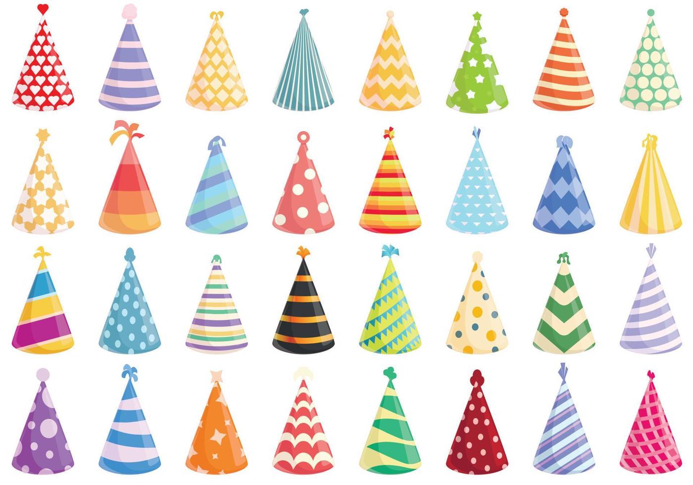 Party hats icon, cartoon style vector