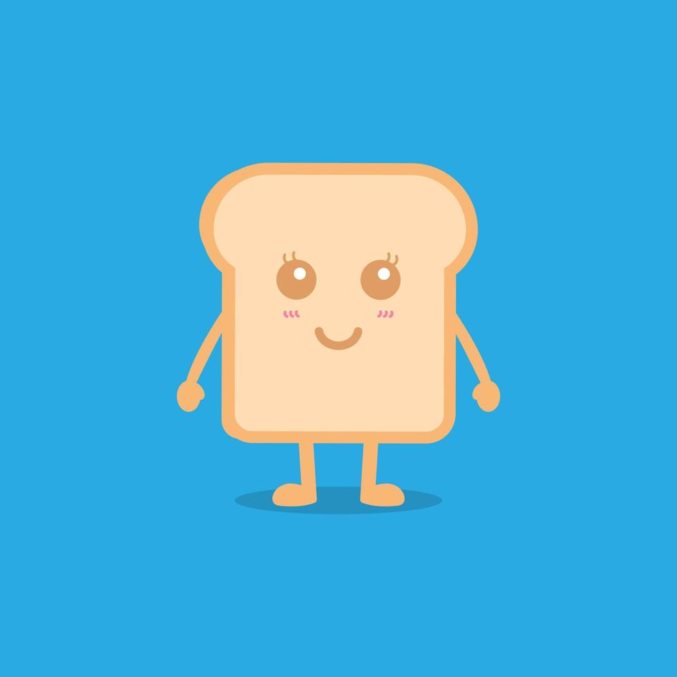 Bread cartoon character mascot. suitable for any children product vector