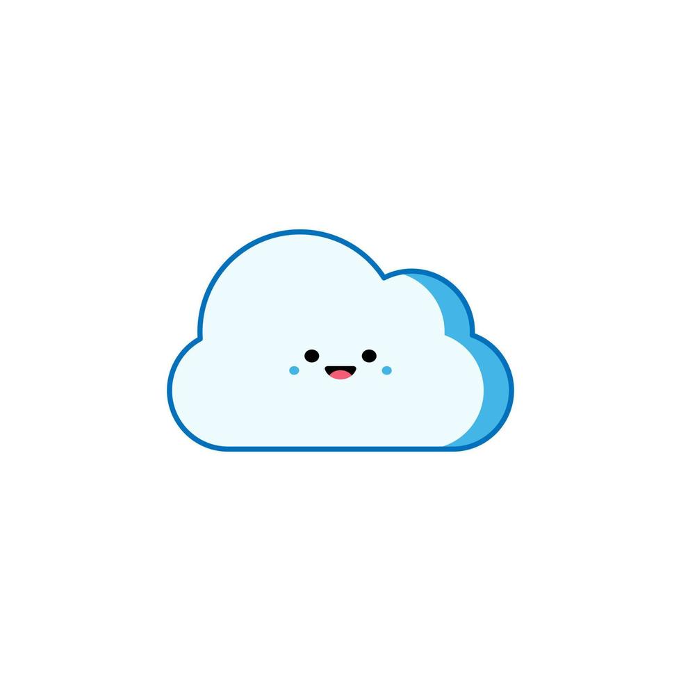 linda mascota de la nube. Perfecto para cualquier producto infantil. vector