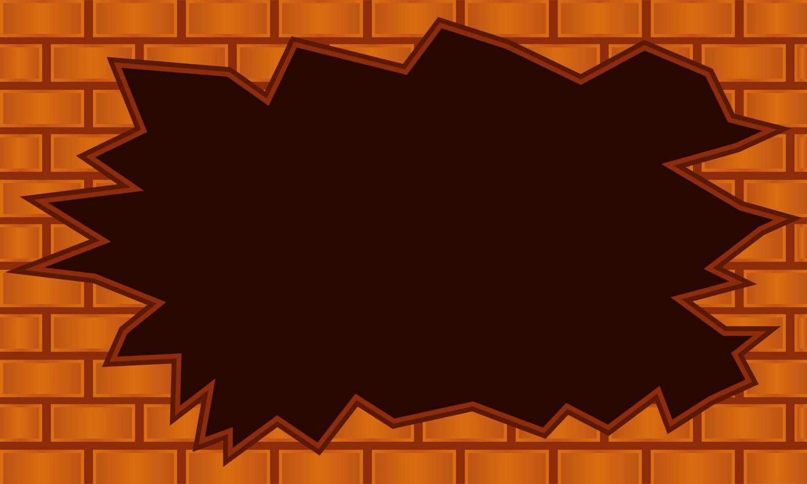Broken brick wall seamless texture background vector