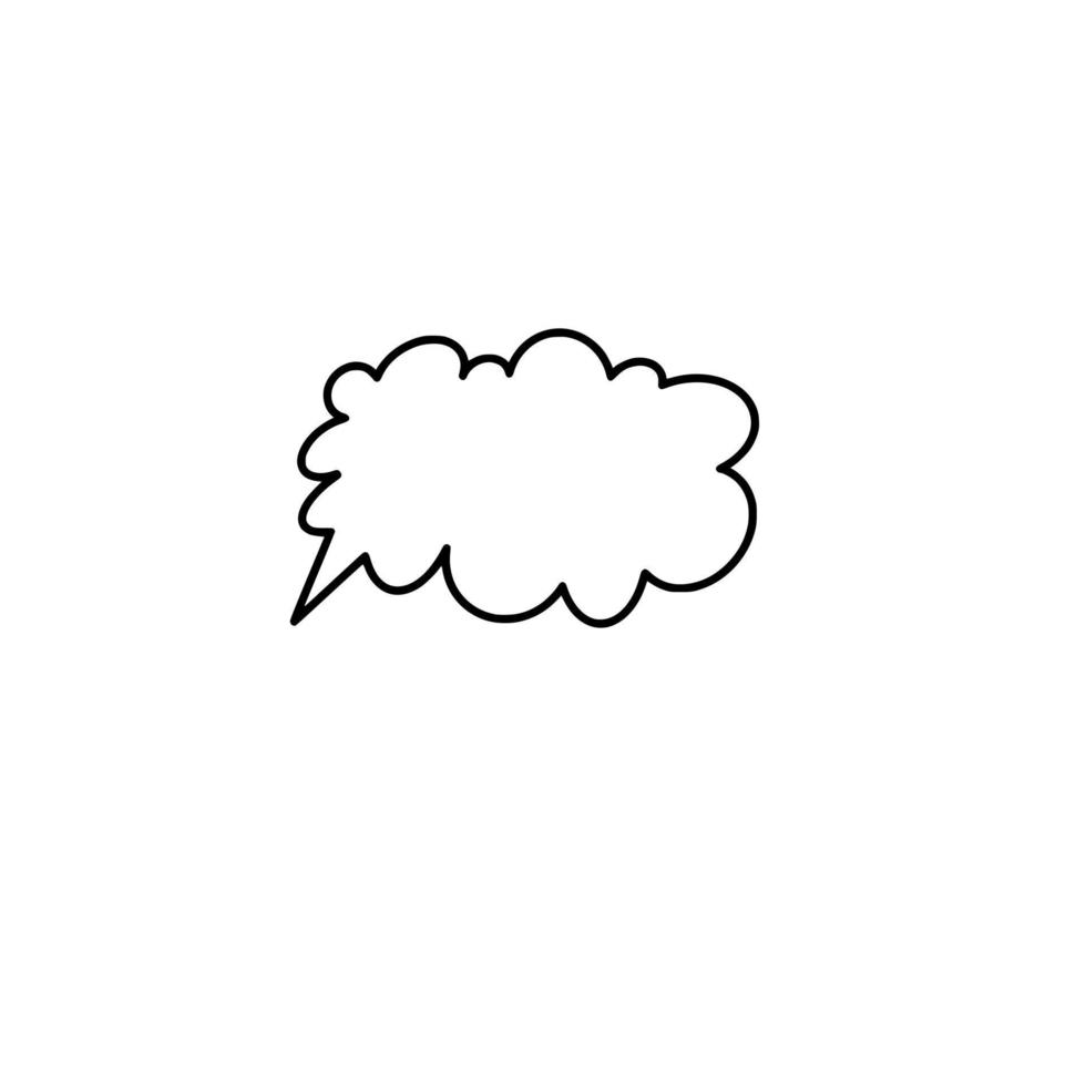 Speech bubble in the form of cloud vector