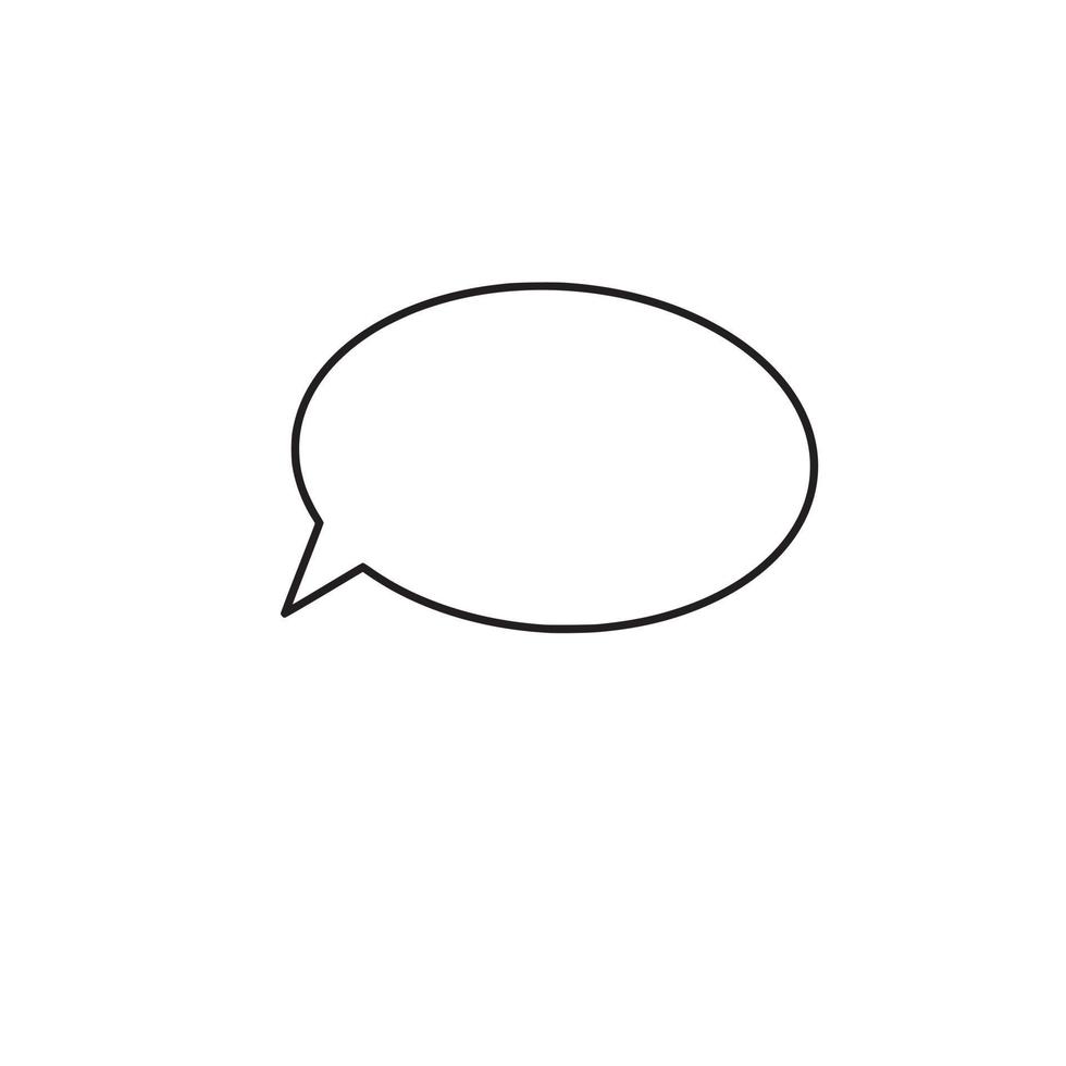 Speech bubble in the standard form vector