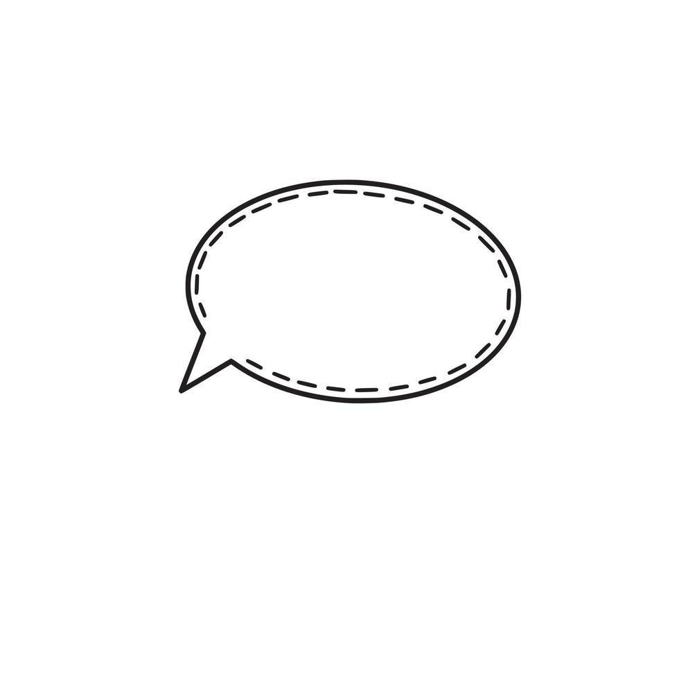 Speech bubble in the standard form with a dotted line vector