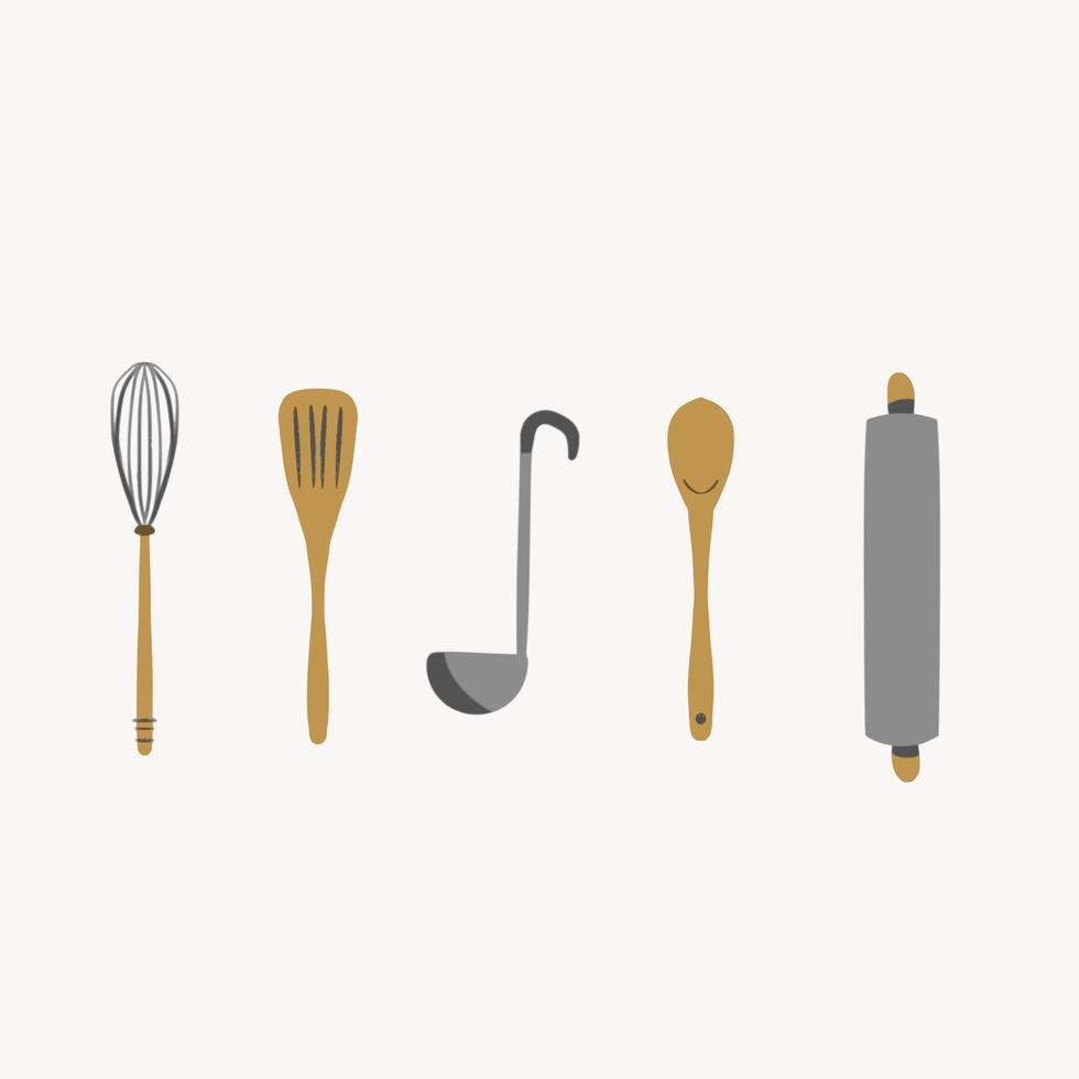 conjunto de electrodomésticos de cocina. utensilios de cocina vector