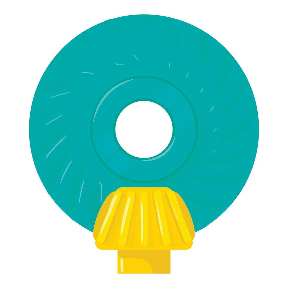 Main gear icon, cartoon style vector