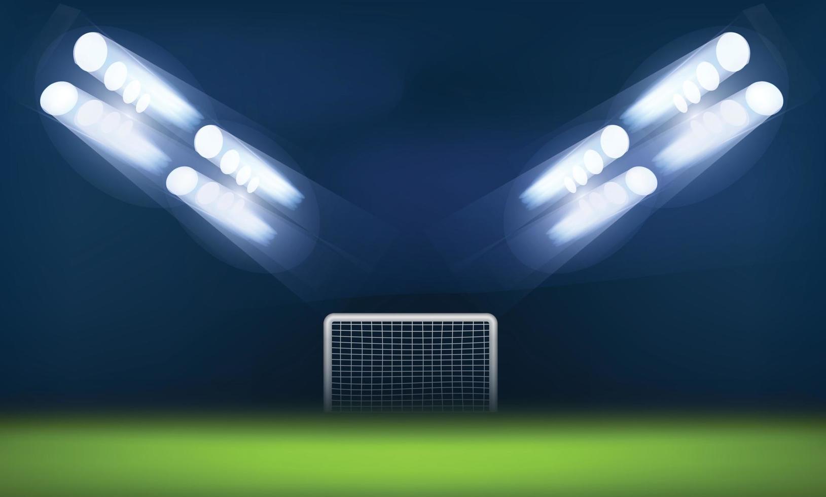 puerta de fútbol en el fondo del concepto de luz, estilo realista vector