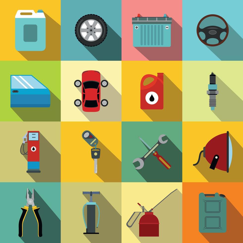 Car service maintenance icons set vector