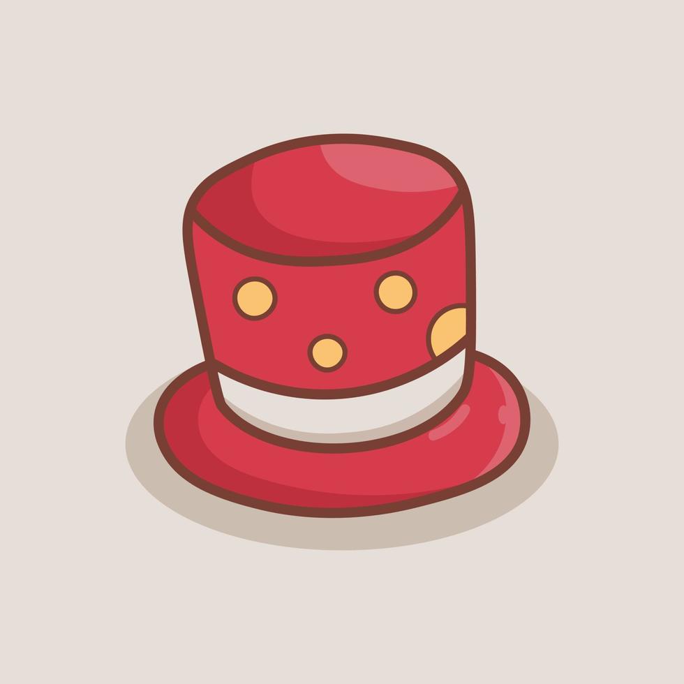 dibujado a mano ilustración de mago de sombrero rojo vector