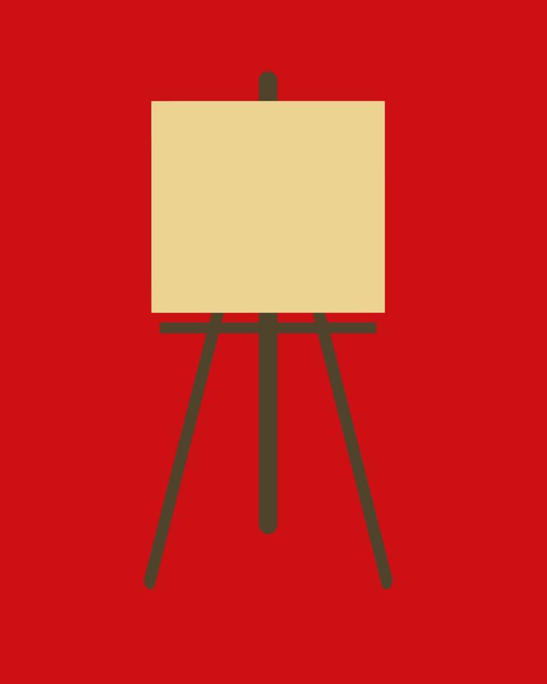 icon easel flat design vector illustration.symbol art education